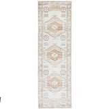 Madison Light Grey Terracotta Aztec Medallion Hallway Runner Rug