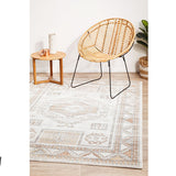 Madison Light Grey Terracotta Aztec Medallion Rug