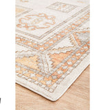 Madison Light Grey Terracotta Aztec Medallion Hallway Runner Rug