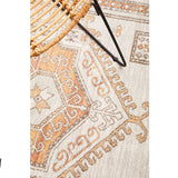 Madison Light Grey Terracotta Aztec Medallion Hallway Runner Rug