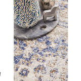 Madison Ocean Navy Faded Vintage Medallion Round Rug