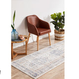 Madison Navy Orange Faded Vintage Medallion Rug