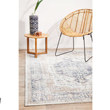 Madison Navy Orange Faded Vintage Medallion Rug