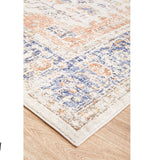 Madison Navy Orange Faded Vintage Medallion Rug