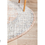Madison Peach Ivory Faded Vintage Medallion Rug