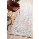 Madison Peach Ivory Faded Vintage Medallion Rug
