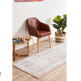 Madison Peach Ivory Faded Vintage Medallion Rug