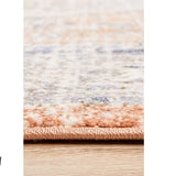 Madison Peach Ivory Faded Vintage Medallion Round Rug