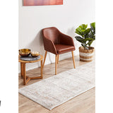 Madison Silver Faded Vintage Medallion Hallway Runner Rug