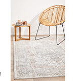 Madison Silver Faded Vintage Medallion Rug