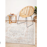 Madison Silver Faded Vintage Medallion Rug