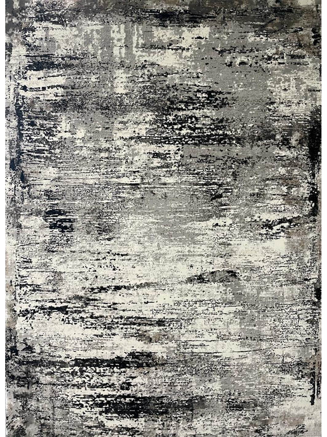 Medina Grey Black Abstract Lines Rug