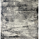 Medina Grey Black Abstract Lines Rug