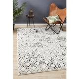 Metropolitan Maisie Ivory Black Geometric Diamonds Rug