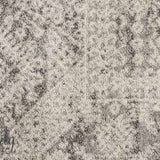 Mystique Silver White Vintage Patterned Hallway Runner