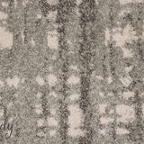 Mystique Silver White Crosshatch Round Rug