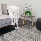 Mystique Silver White Crosshatch Rug