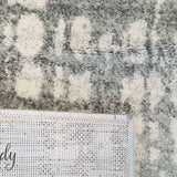 Mystique Silver White Crosshatch Rug