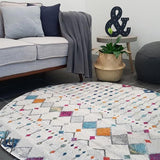 Mystique Multicoloured Tribal Pattern Round Rug