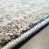 Mystique Silver White Suzani Prints Transitional Rug