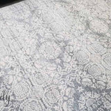 Mystique Silver White Suzani Prints Transitional Rug