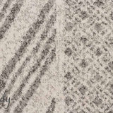 Mystique Grey and White Tribal Imprints Round Rug