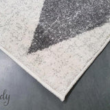 Mystique Grey and White Tribal Imprints Rug