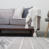 Mystique Grey and White Tribal Imprints Rug