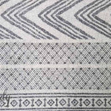 Mystique Grey and White Tribal Imprints Rug