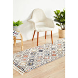 Morocco Grey Bohemian Tribal Hallway Runner