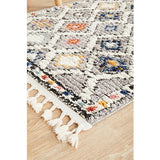 Morocco Grey Bohemian Tribal Hallway Runner