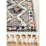 Morocco Grey Bohemian Tribal Hallway Runner