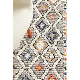 Morocco Grey Bohemian Tribal Hallway Runner