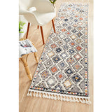 Morocco Grey Bohemian Tribal Hallway Runner