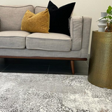Medina Grey Beige Distressed Medallion Transitional Rug
