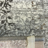 Medina Grey Beige Distressed Medallion Transitional Rug