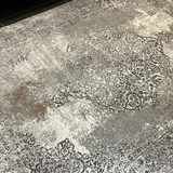 Medina Grey Beige Distressed Medallion Transitional Rug