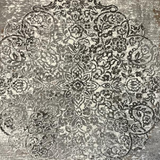 Medina Grey Beige Distressed Medallion Transitional Rug