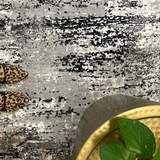 Medina Grey Black Abstract Lines Rug