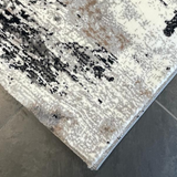 Medina Grey Black Abstract Lines Rug