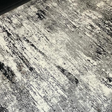 Medina Grey Black Abstract Lines Rug