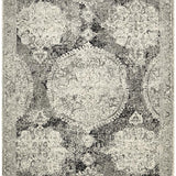 Maya Charcoal Grey Medallion Transitional Rug