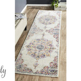 Maya Ivory Medallion Transitional Hallway Runner