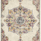 Maya Ivory Medallion Transitional Rug
