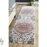 Maya Multicoloured Flower Transitional Hallway Runner