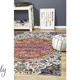 Maya Multicoloured Flower Transitional Rug