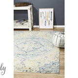 Maya Blue Yellow Over Dyed Transitional Rug