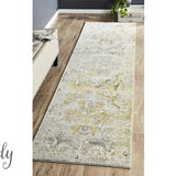 Maya Silver Yellow Over Dyed Transitional Hallway Runner