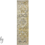 Maya Silver Yellow Over Dyed Transitional Hallway Runner