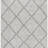 Macey Black Ivory Lattice Wool Rug